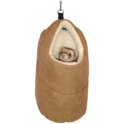 FERRET HOUSE BROWN SUEDE LARGE 18 x 21 x 31 cm