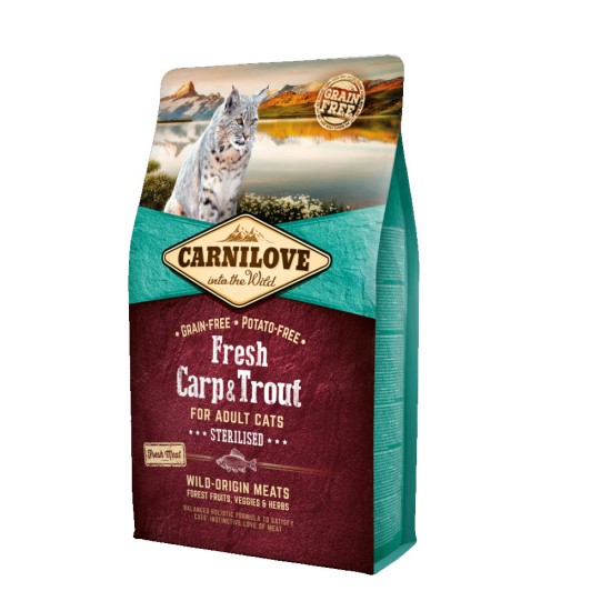 Carnilove Fresh® Cat Adult Carp & Trout Sterilised 6kg