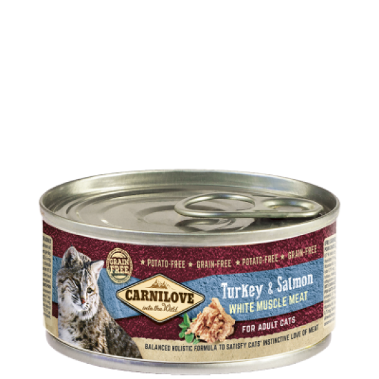 Turkey & Salmon for adult cats 100gr