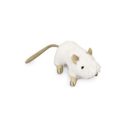 Παιχνίδι Γάτας με Catnip Λούτρινο Ποντικάκι 10cm Λευκό