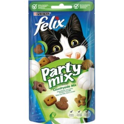 Purina Felix Party Mix Countryside Λιχουδιές Σνακ Γάτας με Πάπια, Γαλοπούλα & Κουνέλι 60gr