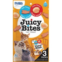 Inaba Juicy Bites Λιχουδιές Σνακ Γάτας με Ψάρι & Αχιβάδα 33.9gr