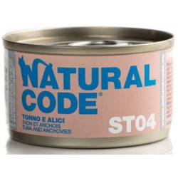 NATURAL CODE ST04 STERILIZED TUNA AND ANCHOVIES 85GR