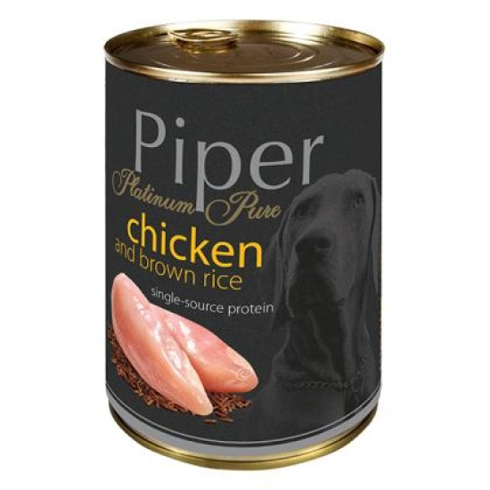 Piper Platinum Pure Adult Κοτόπουλο & Καστανό Ρύζι 400g