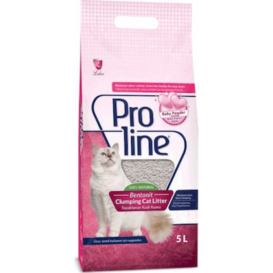 Proline Bentonine Άμμος Γάτας Baby Powder Clumping 5lt
