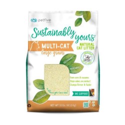 SUSTAINABLY YOURS BIODEGRADABLE CAT LITTER MULTI CAT LARGE GRAINS 4.53kg