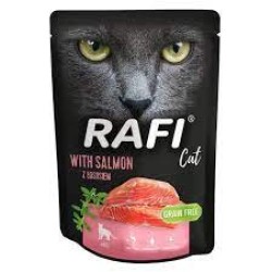 Rafi Cat Adult Υγρή Τροφή για Ενήλικες Γάτες σε Φακελάκι με Σολομό 300gr