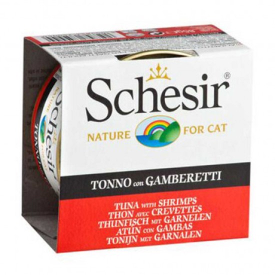 Schesir Cat Jelly Τόνος & Γαρίδες 85gr