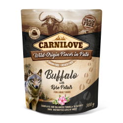 Carnilove® Dog Pouches Buffalo with Rose Petals 300GR