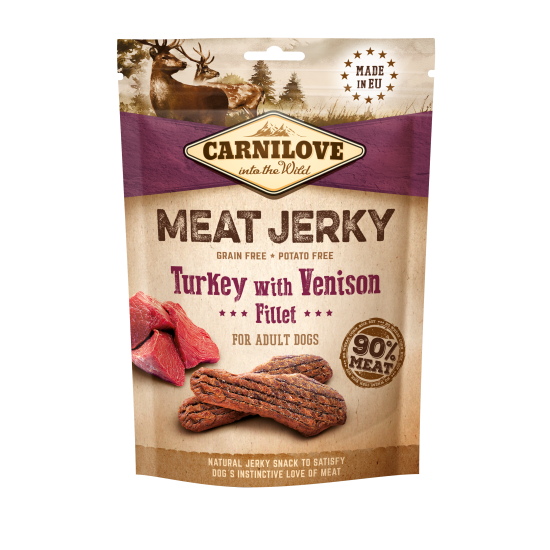 Carnilove® Dog Snack Meat Jerky Turkey with Venison Fillet 100GR