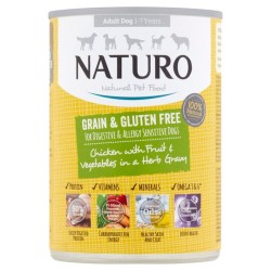 Naturo Adult Dog Grain & Gluten Free Chicken in a Herb Gravy 390gr