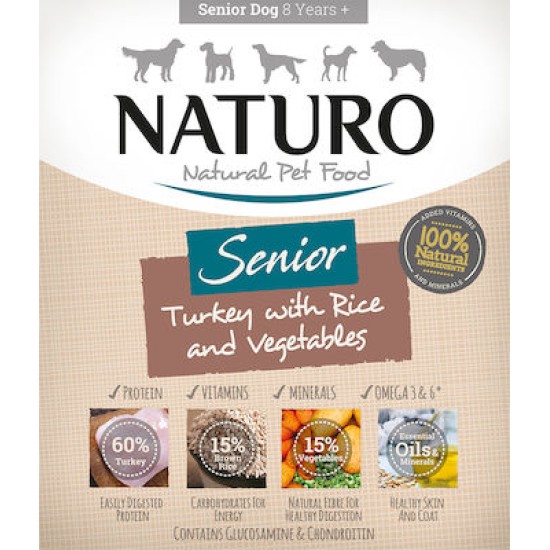Naturo Senior Γαλοπούλα / Λαχανικά / Ρύζι 400gr