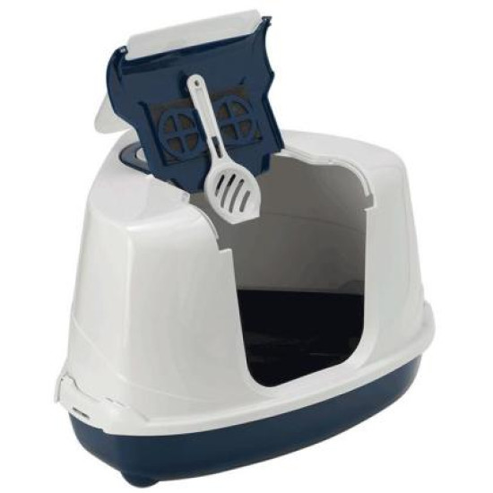 Moderna Γωνιακή Κλειστή Τουαλέτα Γάτας 56cm ΜΠΛΕ