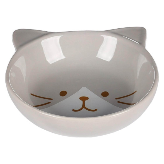 FEEDING AND DRINKING BOWL CAT KAPO CERAMIC GREY ROUND 280ML 13,5x4CM