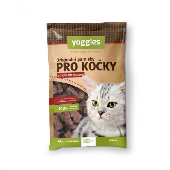Λιχουδιές Γάτας Αφυδατωμένο κρέας BARF Βόειο Yoggies 50g