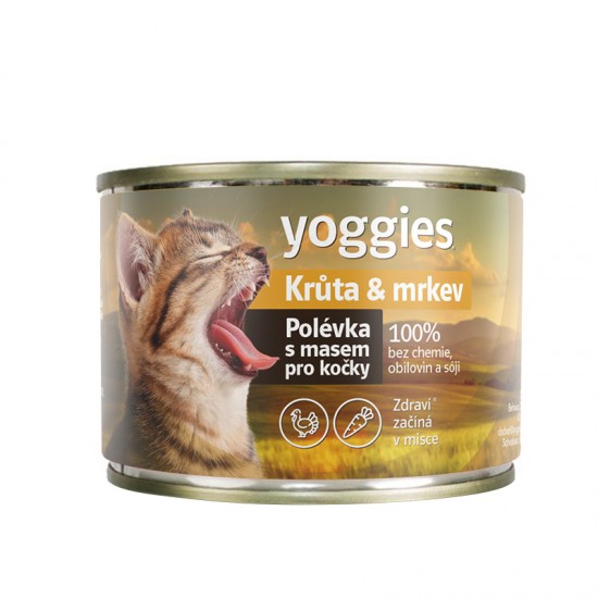 Σούπα για Γάτες με Γαλοπούλα & Καρότο Yoggies 185g