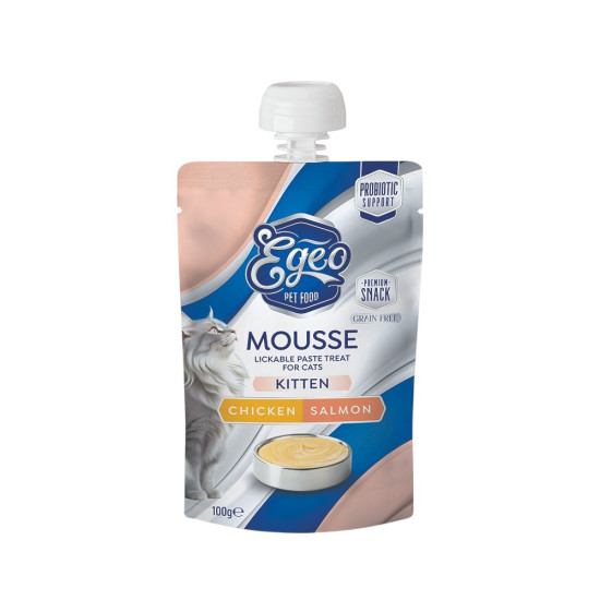 EGEO KITTEN MOUSSE CHICKEN & SALMON 100g