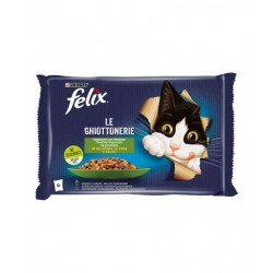Felix Mp Multipack Βοδινο - Κοτοπουλο - Λαχανικα Σε Ζελε 4x85gr