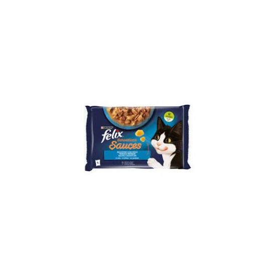 Felix Mp Sensations Sauces Σολομος Σαρδελα 4x85gr