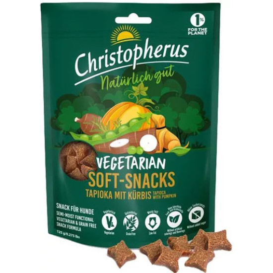 Ξηρά Τροφή Σκύλου Christopherus Vegetarian Tapioca με Κολοκύθα 125gr
