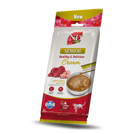 Treat Cream N&D Cat Quinoa Senior with Chicken & Tuna 60gr