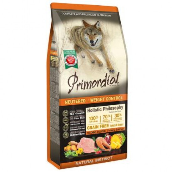 Primordial Dog Adult Neutered / Weight Control Turkey & Salmon (Light) 2kg