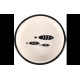 Feeding and drinking bowl Sardi Round Black & White 13,5cm x 13,5cm x 4,5cm - 400ml - ∅ 13,5cm