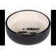 Feeding and drinking bowl Sardi Round Black & White 13,5cm x 13,5cm x 4,5cm - 400ml - ∅ 13,5cm