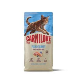 Carnilove True Fresh Adult Sterilised με Ψάρι και Γαλοπούλα 2kg