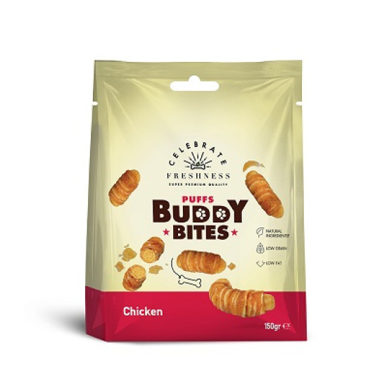 CELEBRATE PUFFS BUDDY BITES CHICKEN 150gr