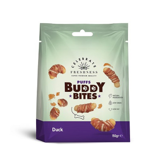 CELEBRATE PUFFS BUDDY BITES DUCK 150g