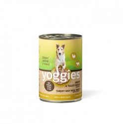 Κονσέρβα Σκύλου Γαλοπούλα, Μοσχάρι γάλακτος & Μήλα Yoggies 400g