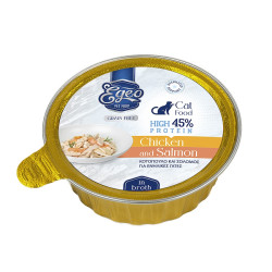 EGEO ADULT CAT HIGH PROTEIN 45% ME KOTOΠΟΥΛΟ ΚΑΙ ΣΟΛΟΜΟ ΣΕ ΖΩΜΟ 80gr