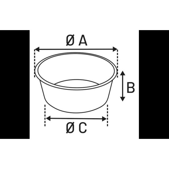 Feeding and drinking bowl Oase Round Brown & Silver A:15,5cm B:8cm C:7cm - 700ml
