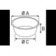 Feeding and drinking bowl Oase Round Brown & Silver A:15,5cm B:8cm C:7cm - 700ml