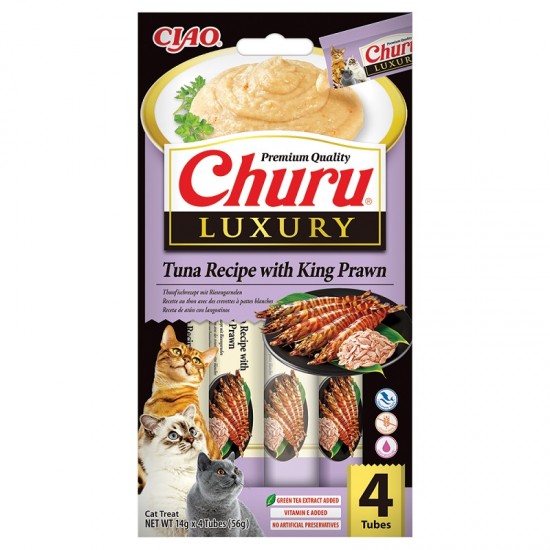 CHURU  CAT LUXURY TUNA WITH KING PRAWN 56gr