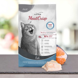 PLATINUM Meatcrisp Adult Fish Αποξηραμένη Ξηρά Τροφή για Ενήλικες Γάτες με 82% Φρέσκο Ψάρι 3kg