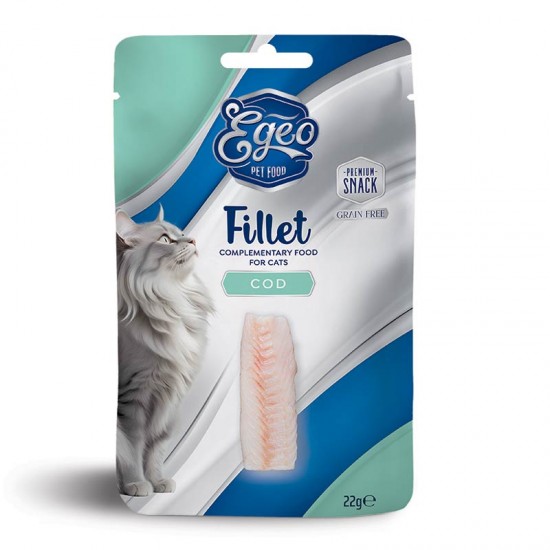 Egeo Λιχουδιά Γάτας Φιλέτο Μπακαλιάρου 22gr