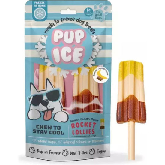 Pup Ice Παγωτό Σκύλου με Μπανάνα Banana & Choco 90gr 2τμχ