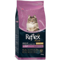Reflex Plus Ξηρά Τροφή για Ενήλικες Στειρωμένες Γάτες με Ευαίσθητο Ουροποιητικό με  Μοσχάρι 15kg