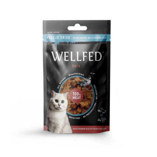 Wellfed Cat Λιχουδιά Γάτας Freeze Dried Duck 24gr