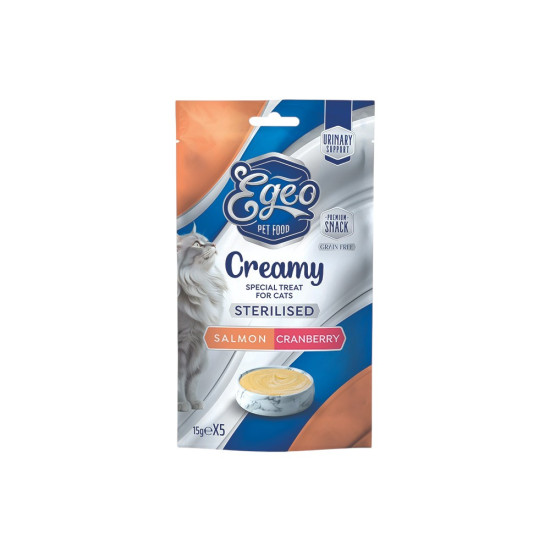 EGEO CAT CREAMY SALMON & CRANBERRY 5x15g