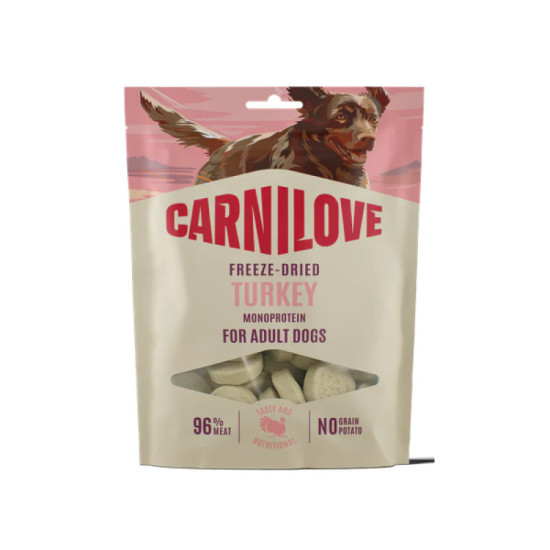 Carnilove® Freeze-Dried Snack Turkey Monoprotein for Adult Dogs 60gr