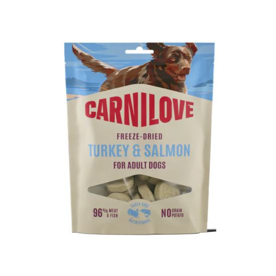 Carnilove® Freeze-Dried Snack Turkey & Salmon for Adult Dogs 60gr