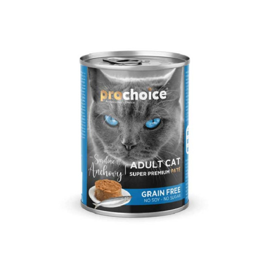 ProChoice Cat Pate Grain Free Adult Σαρδέλα 400gr