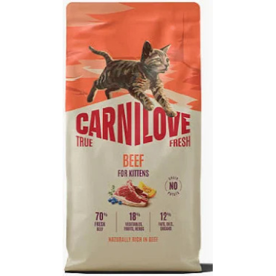 Ξηρά Τροφή Carnilove True Fresh kitten Beef 400gr