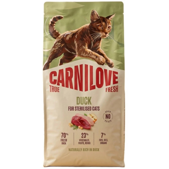 Ξηρά Τροφή Carnilove True Fresh Cat Adult Sterilised Duck 2kg