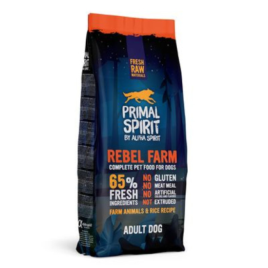 Primal Spirit 65% Rebel Farm τροφή για σκύλους 1kg