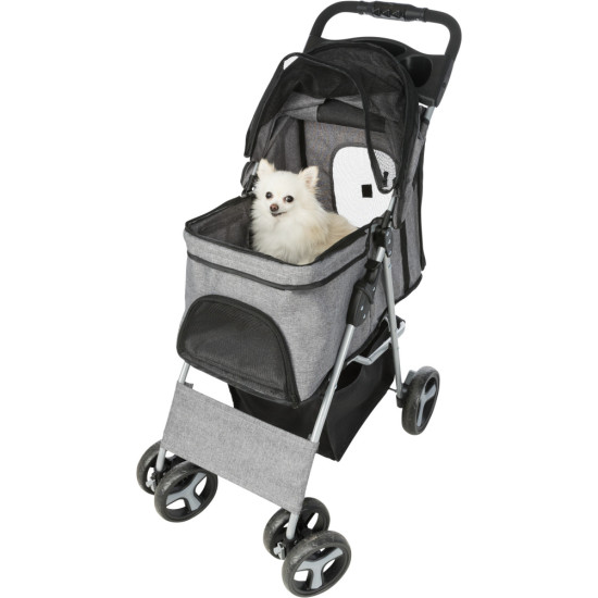 Καρότσι Trixie Buggy για Σκύλους, και γάτες  Διαστάσεων:47x100x80cm, Μέγιστο βάρος κατοικιδίου:15kg, Γκρι