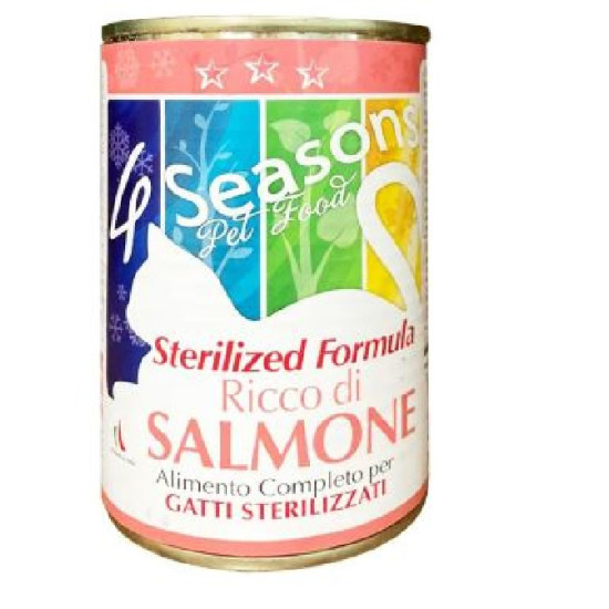 4 Seasons Κονσέρβα Γάτας Sterilised Salmon 400gr